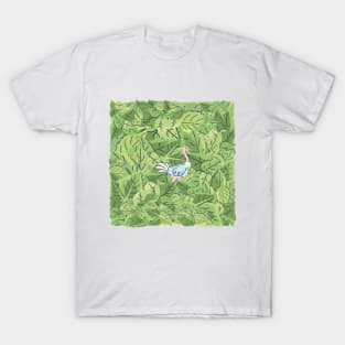 Ostrich in Leaves T-Shirt